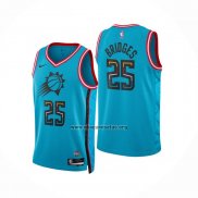 Camiseta Phoenix Suns Mikal Bridges NO 25 Ciudad 2022-23 Azul