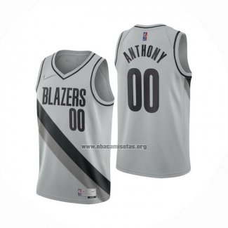 Camiseta Portland Trail Blazers Carmelo Anthony NO 00 Earned 2020-21 Gris