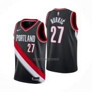 Camiseta Portland Trail Blazers Jusuf Nurkic NO 27 Icon Negro