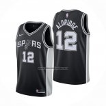 Camiseta San Antonio Spurs LaMarcus Aldridge NO 12 Icon 2020-21 Negro