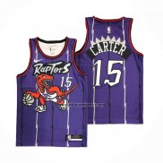 Camiseta Toronto Raptors Vince Carter NO 15 Classic Edition Violeta