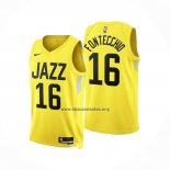 Camiseta Utah Jazz Simone Fontecchio NO 16 Icon 2022-23 Amarillo