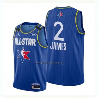 Camiseta All Star 2020 Los Angeles Lakers Lebron James NO 2 Azul