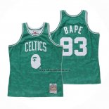 Camiseta Boston Celtics Bape NO 93 Hardwood Classic Verde