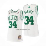 Camiseta Boston Celtics Paul Pierce NO 34 Mitchell & Ness 2007-08 Blanco