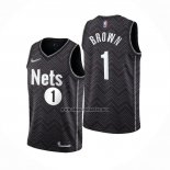 Camiseta Brooklyn Nets Bruce Brown NO 1 Earned 2020-21 Negro