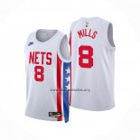 Camiseta Brooklyn Nets Patty Mills NO 8 Classic 2022-23 Blanco