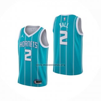 Camiseta Charlotte Hornets LaMelo Ball NO 2 Icon 2020-21 Verde