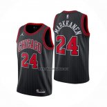 Camiseta Chicago Bulls Lauri Markkanen NO 24 Statement 2020-21 Negro