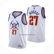 Camiseta Denver Nuggets Jamal Murray NO 27 Earned 2020-21 Blanco