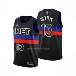 Camiseta Detroit Pistons Kelly Olynyk NO 13 Statement 2022-23 Negro