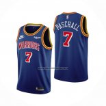 Camiseta Golden State Warriors Eric Paschall NO 7 75th Anniversary Azul