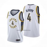 Camiseta Indiana Pacers Victor Oladipo NO 4 Association Blanco