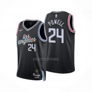 Camiseta Los Angeles Clippers Norman Powell NO 24 Ciudad 2022-23 Negro