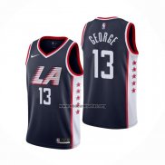 Camiseta Los Angeles Clippers Paul George NO 13 Ciudad 2018-2019 Azul