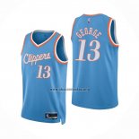 Camiseta Los Angeles Clippers Paul George NO 13 Ciudad 2021-22 Azul
