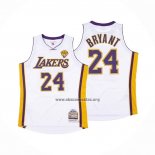 Camiseta Los Angeles Lakers Kobe Bryant NO 24 Mitchell & Ness 2009-10 Blanco