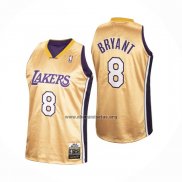 Camiseta Los Angeles Lakers Kobe Bryant Primera NO 8 Mitchell & Ness Oro