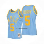 Camiseta Los Angeles Lakers Robert Horry NO 5 Mitchell & Ness 2001-02 Azul