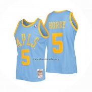 Camiseta Los Angeles Lakers Robert Horry NO 5 Mitchell & Ness 2001-02 Azul