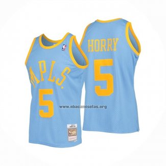 Camiseta Los Angeles Lakers Robert Horry NO 5 Mitchell & Ness 2001-02 Azul