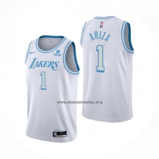 Camiseta Los Angeles Lakers Trevor Ariza NO 1 Ciudad 2021-22 Blanco