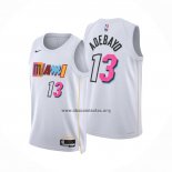 Camiseta Miami Heat Bam Adebayo NO 13 Ciudad 2022-23 Blanco