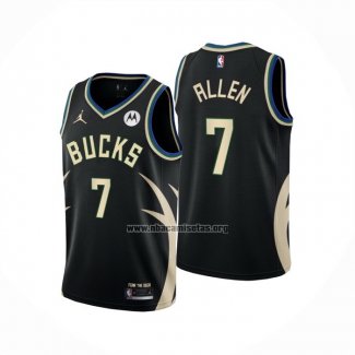 Camiseta Milwaukee Bucks Grayson Allen NO 7 Statement 2022-23 Negro