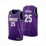 Camiseta Milwaukee Bucks Serge Ibaka NO 25 Classic 2022-23 Violeta
