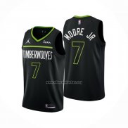 Camiseta Minnesota Timberwolves Wendell Moore Jr. NO 7 Statement 2022-23 Negro