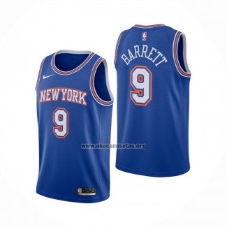 Camiseta New York Knicks RJ Barrett NO 9 Statement 2019-20 Azul