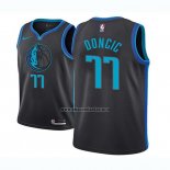 Camiseta Nino Dallas Mavericks Luka Doncic NO 77 Ciudad 2018-19 Azul