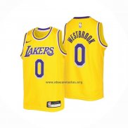 Camiseta Nino Los Angeles Lakers Russell Westbrook NO 0 Icon 2022-23 Amarillo