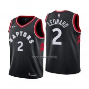 Camiseta Nino Toronto Raptors Kawhi Leonard NO 2 Statement 2018 Negro