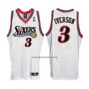 Camiseta Philadelphia 76ers Allen Iverson NO 3 Retro Blanco