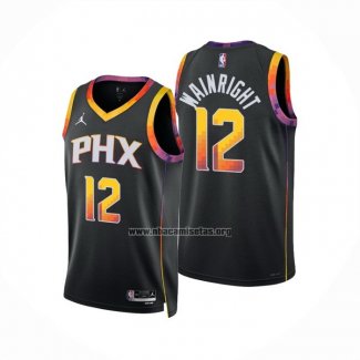 Camiseta Phoenix Suns Ish Wainright NO 12 Statement 2022-23 Negro