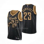 Camiseta Toronto Raptors Fred Vanvleet NO 23 Ciudad 2021-22 Negro