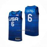 Camiseta USA 2021 Damian Lillard NO 6 Azul