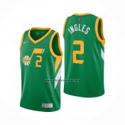 Camiseta Utah Jazz Joe Ingles NO 2 Earned 2020-21 Verde