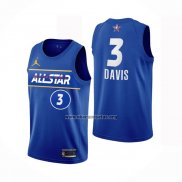 Camiseta All Star 2021 Los Angeles Lakers Anthony Davis NO 3 Azul