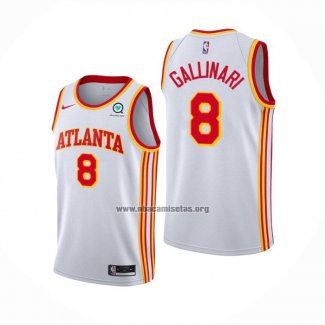 Camiseta Atlanta Hawks Danilo Gallinari NO 8 Association 2020-21 Blanco