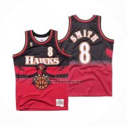 Camiseta Atlanta Hawks Steve Smith NO 8 Hardwood Classics Throwback Rojo