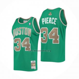 Camiseta Boston Celtics Paul Pierce NO 34 Mitchell & Ness 2007-08 Verde