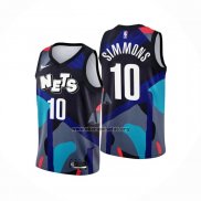 Camiseta Brooklyn Nets Ben Simmons NO 10 Ciudad 2023-24 Negro