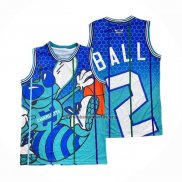 Camiseta Charlotte Horne LaMelo Ball NO 2 Mitchell & Ness Big Face Verde