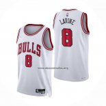 Camiseta Chicago Bulls Zach Lavine NO 8 Association 2021 Blanco