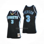 Camiseta Denver Nuggets Allen Iverson NO 3 Mitchell & Ness 2006-07 Negro