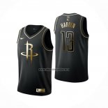 Camiseta Golden Edition Houston Rockets James Harden NO 13 Negro