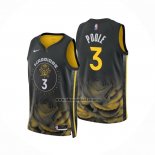 Camiseta Golden State Warriors Jordan Poole NO 3 Ciudad 2022-23 Negro