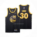 Camiseta Golden State Warriors Stephen Curry NO 30 FMVP 2022 Negro